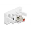 DeLOCK 90857 Keystone modulis RCA sarkans balts 22.5mm 45mm 33mm