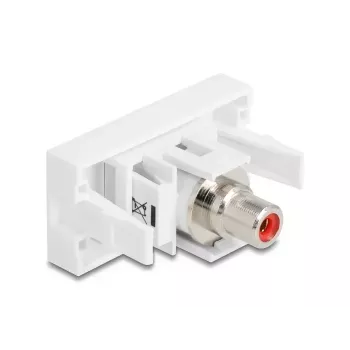 DeLOCK 90857 Keystone modulis RCA sarkans balts 22.5mm 45mm 33mm