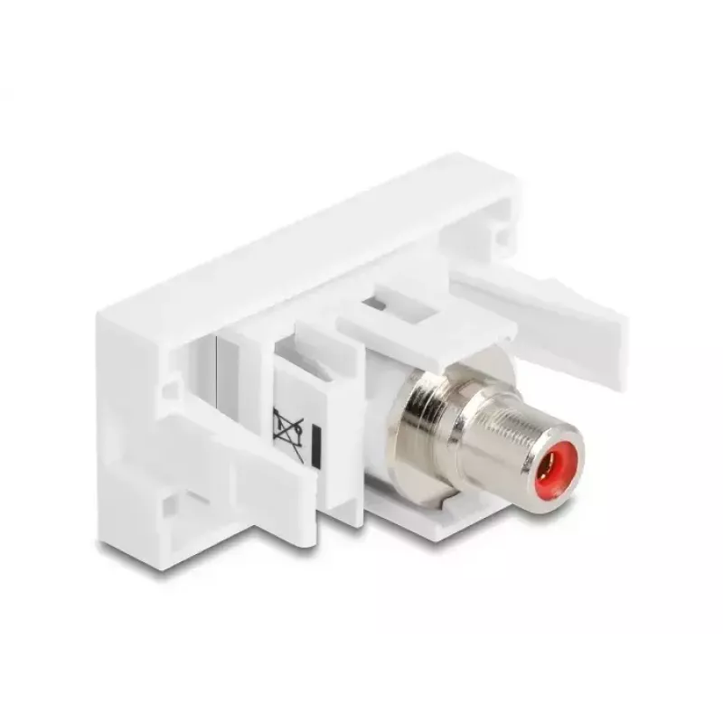 DeLOCK 90857 Keystone modulis RCA sarkans balts 22.5mm 45mm 33mm