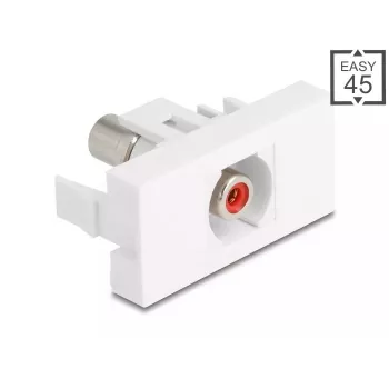 DeLOCK 90857 Keystone modulis RCA sarkans balts 22.5mm 45mm 33mm