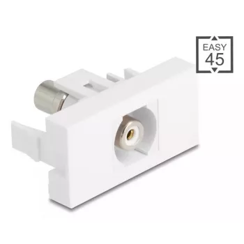DeLOCK keystone modulis 90858, plakans balts, RCA savienotājs, 1 gab.