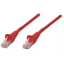 Intellinet tīkla vads, Cat5e, 0,5m, Sarkans, CCA, U/UTP, PVC, RJ45, Apzeltīti kontakti, Aizsargāts, Ar aizsargvāciņu, Mūža garantija