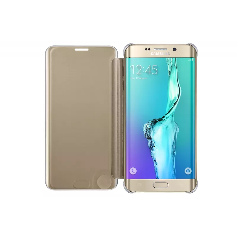 Samsung EF-ZG928 Flip vāciņš zelta krāsā Galaxy S6 edge+