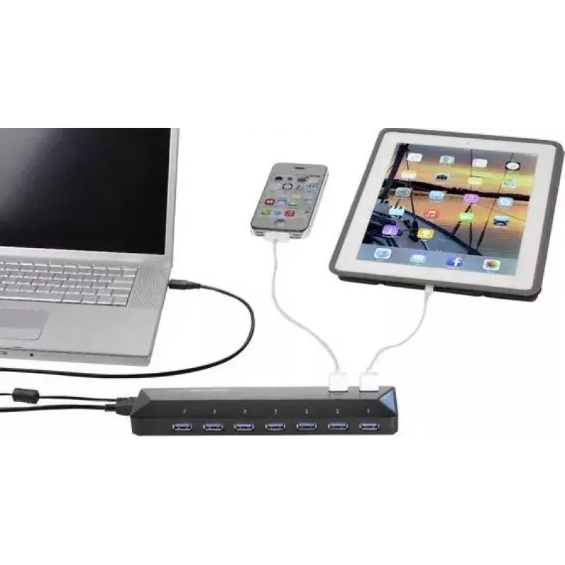 USB 3.2 Gen 1 7 portu centrmezgls Renkforce RF-3806034