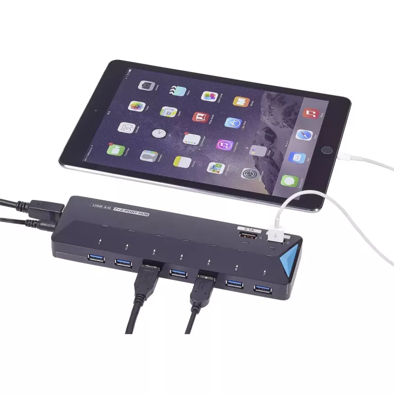 USB 3.2 Gen 1 7 portu centrmezgls Renkforce RF-3806034