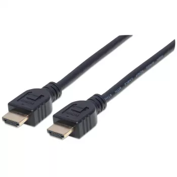 Manhattan HDMI kabelis 4K@60Hz ar Ethernet - CL3, 3m, sienas montāžai, vīrietis-vīrietis, melns