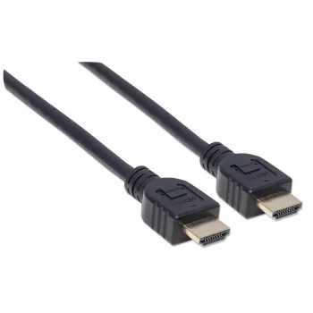 Manhattan HDMI kabelis 4K@60Hz ar Ethernet - CL3, 3m, sienas montāžai, vīrietis-vīrietis, melns