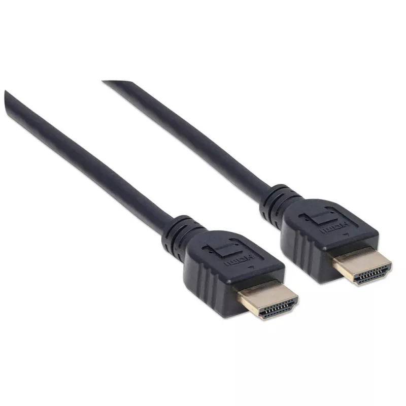 Manhattan HDMI kabelis 4K@60Hz ar Ethernet - CL3, 3m, sienas montāžai, vīrietis-vīrietis, melns