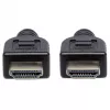 Manhattan HDMI kabelis 4K@60Hz ar Ethernet - CL3, 3m, sienas montāžai, vīrietis-vīrietis, melns