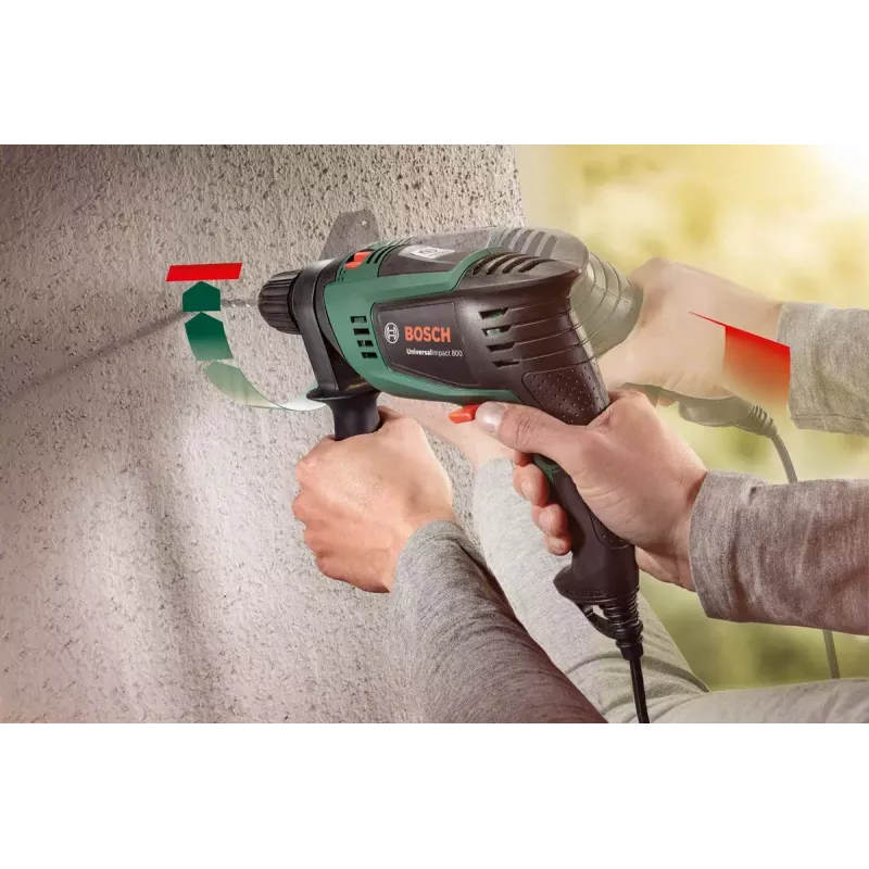 Bosch Universal Impact 800 3000 Apgr./min Bezatslēgas 1.7 kg Melns, Zaļš