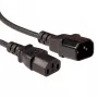 Strāvas vads ACT Powercord LSZH C13 - C14 melns 5 m