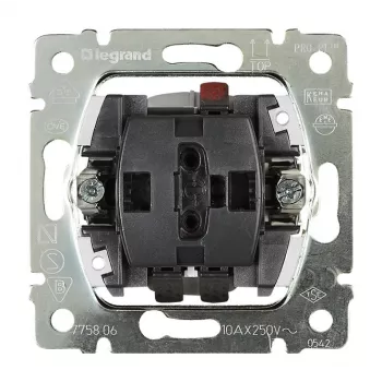 Legrand 775804 Slēdzis, Nerūsējošs tērauds, Caurspīdīgs