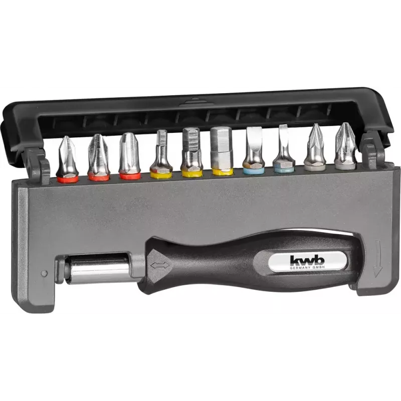 Skrūvgriežu uzgaļu komplekts KWB Industrial Steel Standard Handy Bit Box
