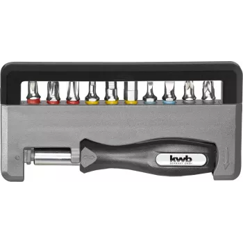 Skrūvgriežu uzgaļu komplekts KWB Industrial Steel Standard Handy Bit Box