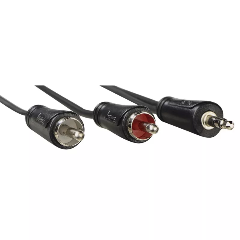 Hama 00205112 audio kabelis 5 m 3,5 mm — 2 x RCA melns