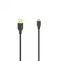 Hama Flexi-Slim USB kabelis USB 2.0 0.75 m Micro-USB A USB A Melns