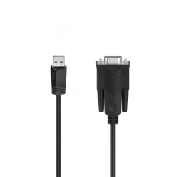 Hama 00200622 seriālais kabelis melns 1.5 m Sub-D USB-A