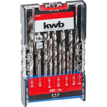 Urbju komplekts KWB 109119 HSS ātrgriezējtērauds