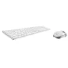 Rapoo 9850M Bezvadu tastatūra un pele, mājas birojam, RF bezvadu + Bluetooth, QWERTZ vācu izkārtojums, balta