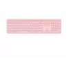 Rapoo E9800M Bezvadu tastatūra Bluetooth QWERTZ Vācu Rozā