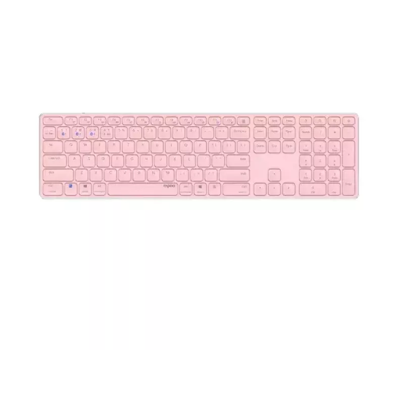 Rapoo E9800M Bezvadu tastatūra Bluetooth QWERTZ Vācu Rozā