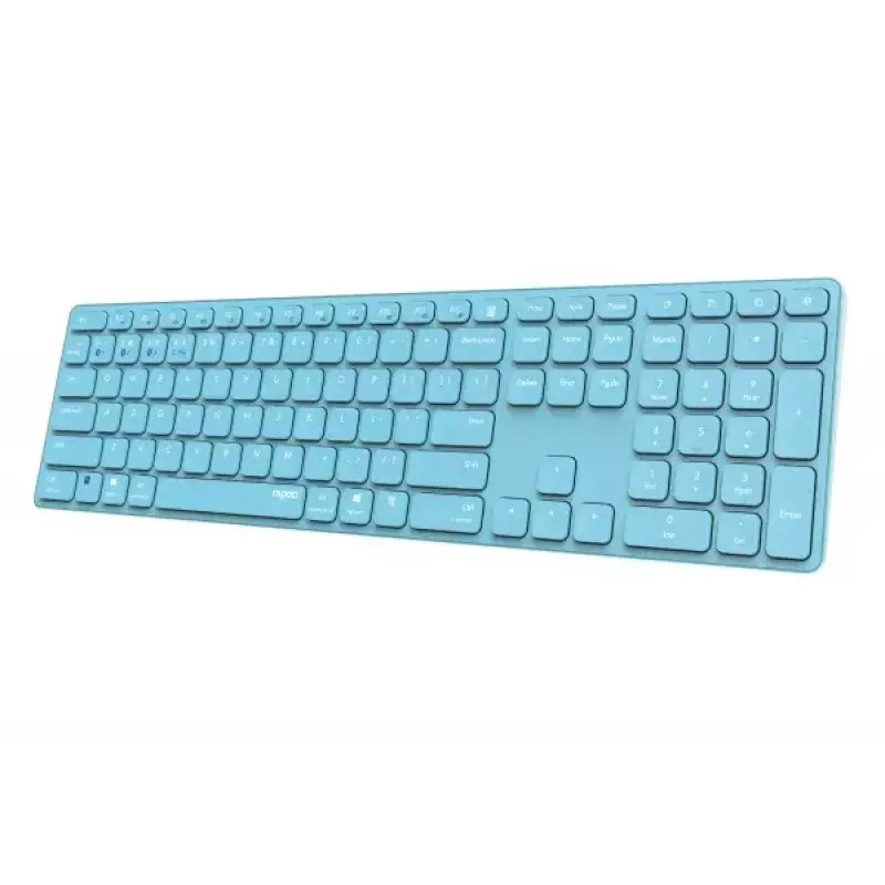 Rapoo E9800M bezvadu tastatūra Home RF Wireless Bluetooth QWERTZ vācu zila