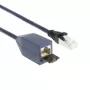 ACT Blue 2 metri LSZH S/FTP CAT6A MPTL pagarinājuma kabelis ar aizsargātiem RJ45 savienotājiem