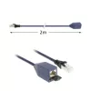 ACT Blue 2 metri LSZH S/FTP CAT6A MPTL pagarinājuma kabelis ar aizsargātiem RJ45 savienotājiem