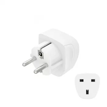 Hama 00223459 strāvas adapteris E/F hibrīds uz G (UK) balts