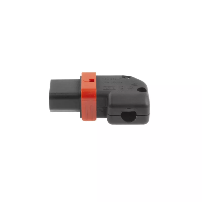 ACT C13 IEC Lock+ pārslēdzams kreisais vai labais leņķa savienotājs, melns, PA130100RBK