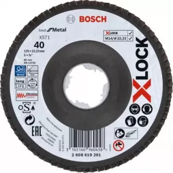 Slīpēšanas disks Bosch X-LOCK X571 BEST FOR METAL Steel
