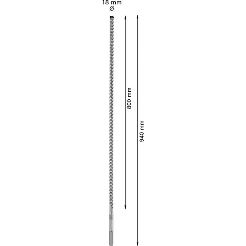 SDS-max urbis Bosch Expert 18 mm x 940 mm smagai betona urbšanai