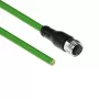 ACT Industrial sensora kabelis 5,00 m M12A 8-pin sievišķais uz brīvu galu, Ultraflex TPE, ekranēts