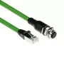 ACT Industrial sensora kabelis M12A 8-pin sievišķais uz RJ45 vīrišķo, 3 m, Ultraflex SF/UTP TPE, ekranēts