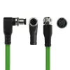 ACT Industrial sensora kabelis 5,00 m M12A 8-pin taisnleņķa vīrietis uz M12A sieviete, Ultraflex TPE, ekranēts