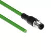 ACT Industrial sensora kabelis M12D 4-pin vīrietis uz brīvu galu, Superflex Xtreme TPE, ekranēts, 1.5 m
