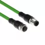 ACT Industrial sensora kabelis 1.50 m M12D 4-pin vīrietis uz M12D 4-pin sieviete, Superflex Xtreme TPE, ekranēts