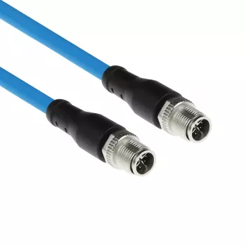 ACT Industrial sensora kabelis 3,00 m M12X 8-pin tēviņš uz M12X 8-pin tēviņš, Superflex SF/UTP TPE, ekranēts