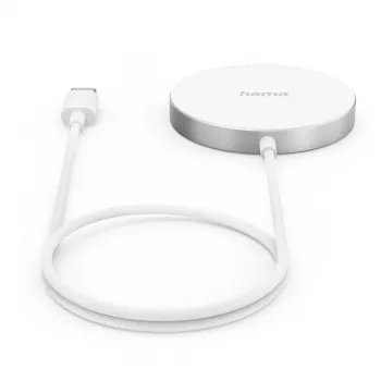 Hama MagCharge FC15 bezvadu lādētājs balts USB ātrai uzlādei