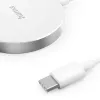 Hama MagCharge FC15 bezvadu lādētājs balts USB ātrai uzlādei