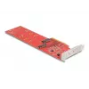 DeLOCK PCI Express x8 karte uz 2 x iekšējiem NVMe M.2 Key M 110 mm Bifurkācija Low Profile