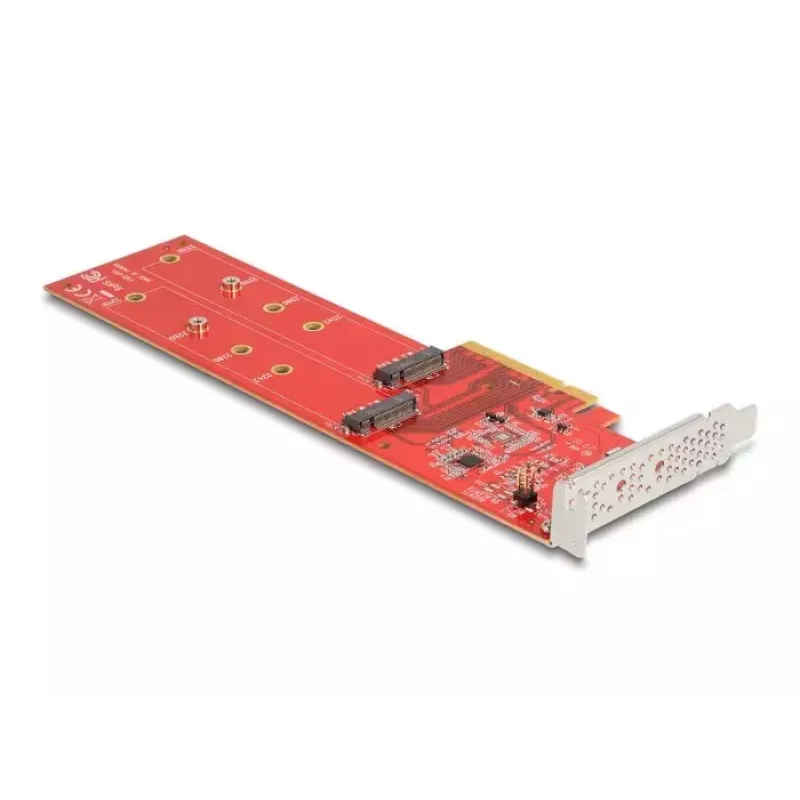 DeLOCK PCI Express x8 karte uz 2 x iekšējiem NVMe M.2 Key M 110 mm Bifurkācija Low Profile