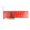 DeLOCK PCI Express x8 karte uz 2 x iekšējiem NVMe M.2 Key M 110 mm Bifurkācija Low Profile