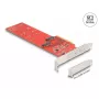 DeLOCK PCI Express x8 karte uz 2 x iekšējiem NVMe M.2 Key M 110 mm Bifurkācija Low Profile