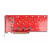 DeLOCK PCI Express x16 karte ar 4 x iekšējo NVMe M.2 Key M 110 mm bifurkāciju