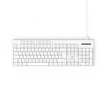 Hama CK-200 tastatūra mājai/birojam USB QWERTZ vācu izkārtojums balta