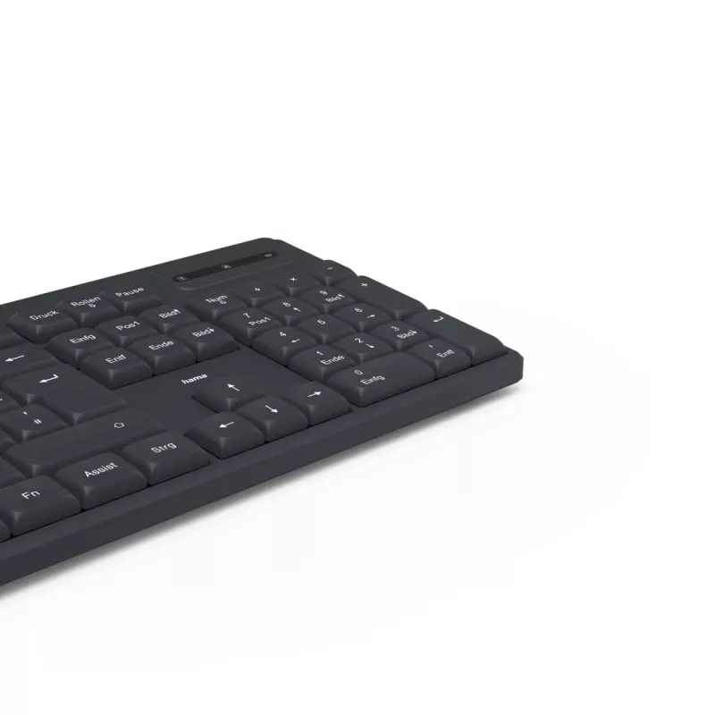 Hama WK-200 bezvadu tastatūra QWERTZ vācu izkārtojums melna