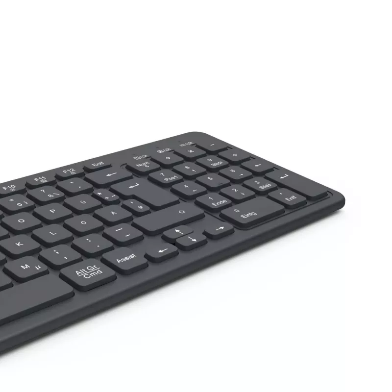 Hama WK-300 bezvadu tastatūra Home/Office RF Wireless + Bluetooth QWERTZ melna