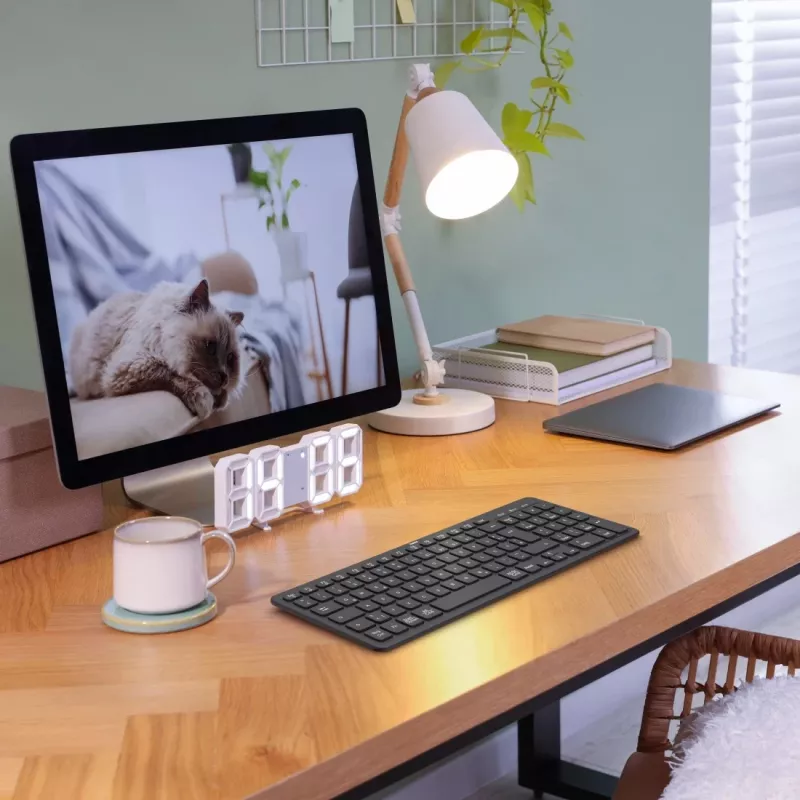 Hama WK-300 bezvadu tastatūra Home/Office RF Wireless + Bluetooth QWERTZ melna