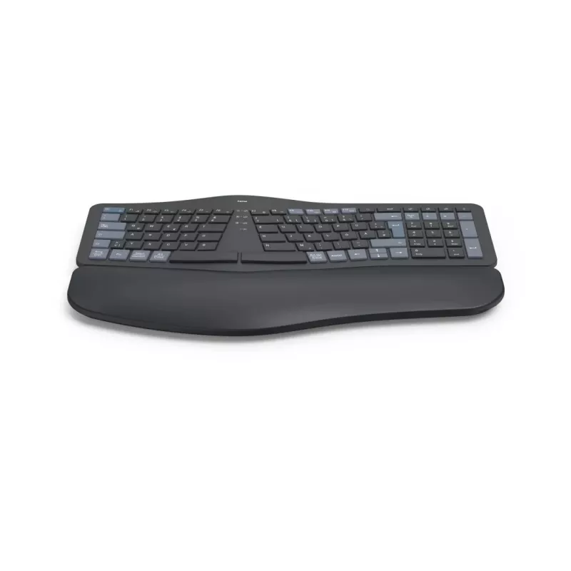 Hama WK-900 Ergo tastatūra Home/Office RF Wireless + Bluetooth QWERTZ vācu melna, zila, tumši pelēka
